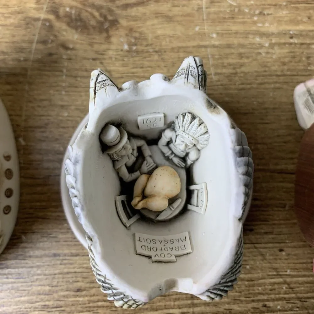 Harmony Kingdom Turkey Gobblefest Cornucopia Thanksgiving Trinket Box Figurines